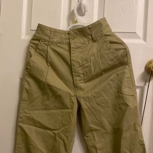 BDG Women's Green Vista Deep Cuff Trouser Pant